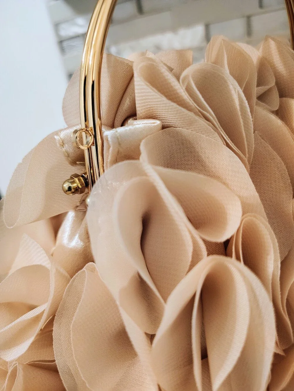 NWT Sincerely Jules Top-Handle Kisslock Purse - Chiffon Petals w/GHW